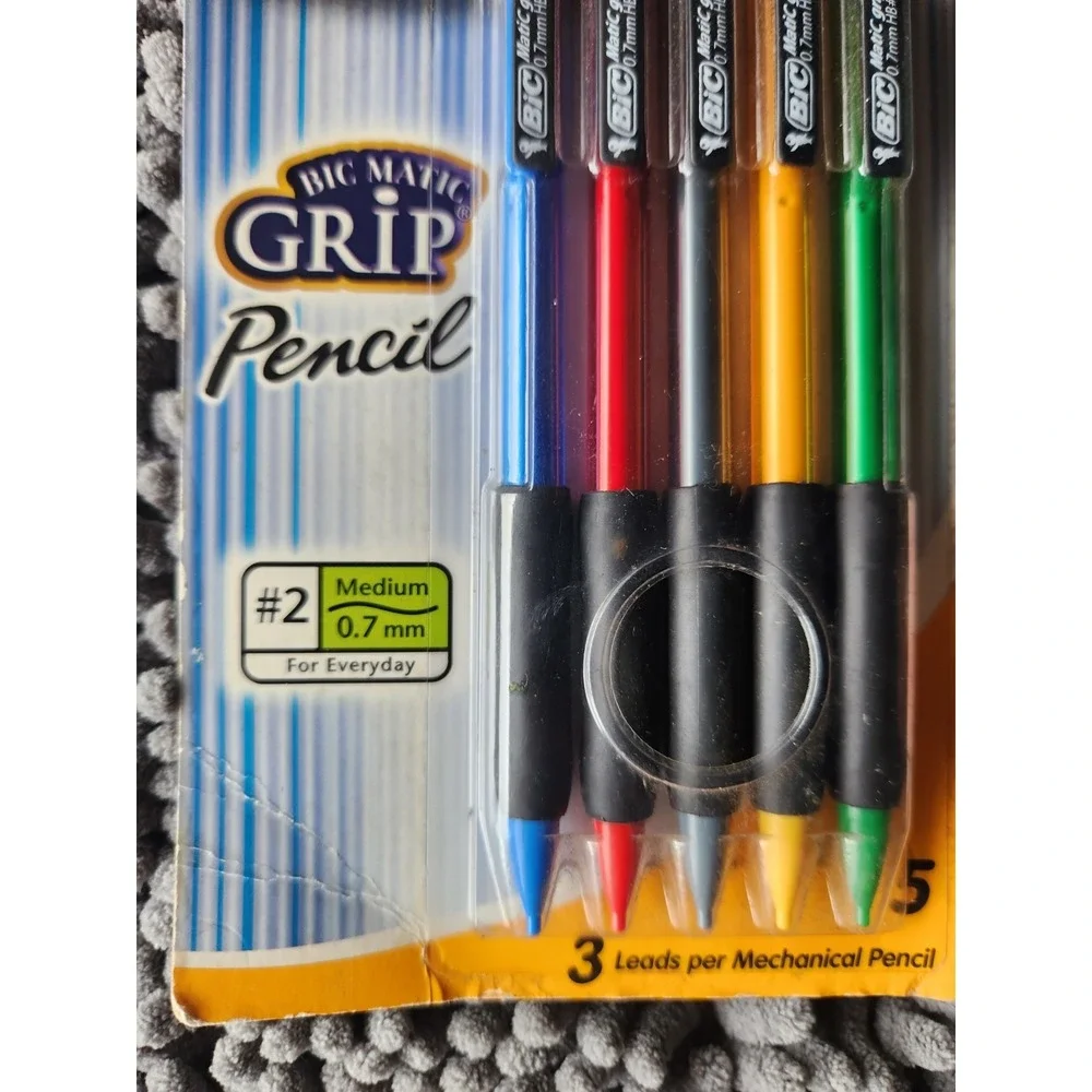 BIC 0.7 mm HB (#2) Mechanical Pencil - Blk Lead/Assorted Barrel+BONUS 3 PACK~New